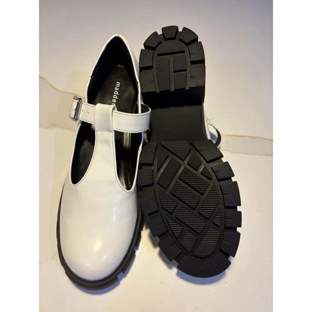 Madden Girl Haddie White Platform Mary Jane Shoes Women's Size 10 NWOB
